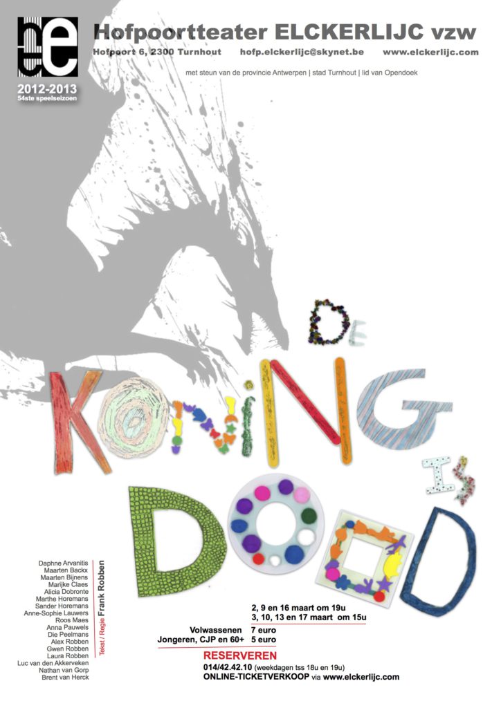 de koning is dood - affiche